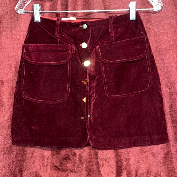Dresses & Skirts - Maroon colored velvet skirt